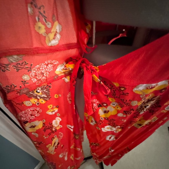 Free People Jess Floral Wrap Maxi Dress Flower - Picture 8 of 8